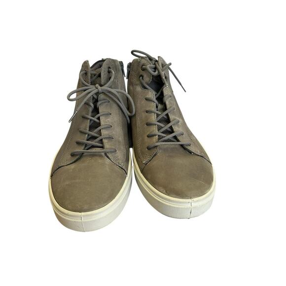 ECCO Men's Kyle Hi-Top Waterproof Hydromax Sneaker Gray Leather Mens size 47 - Picture 3 of 10